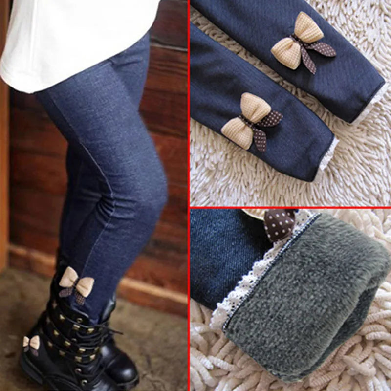 Faux Demin Jean jeggings - fleece lined