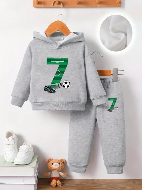 7 Football Pattern Hoodie