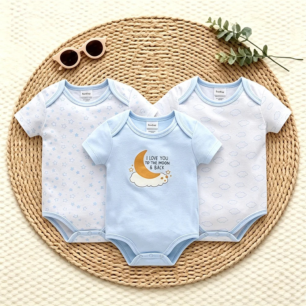 Kavkas 3 Pcs/lot Baby  Bodysuit - Short Sleeve
