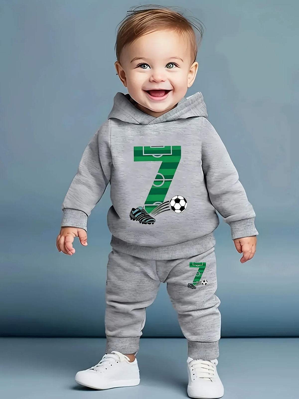 7 Football Pattern Hoodie