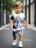 Ink Wash Tiger -Short Sleeve Shorts Set