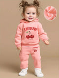 Infant Cherry Print Fleece 2‑Piece Set