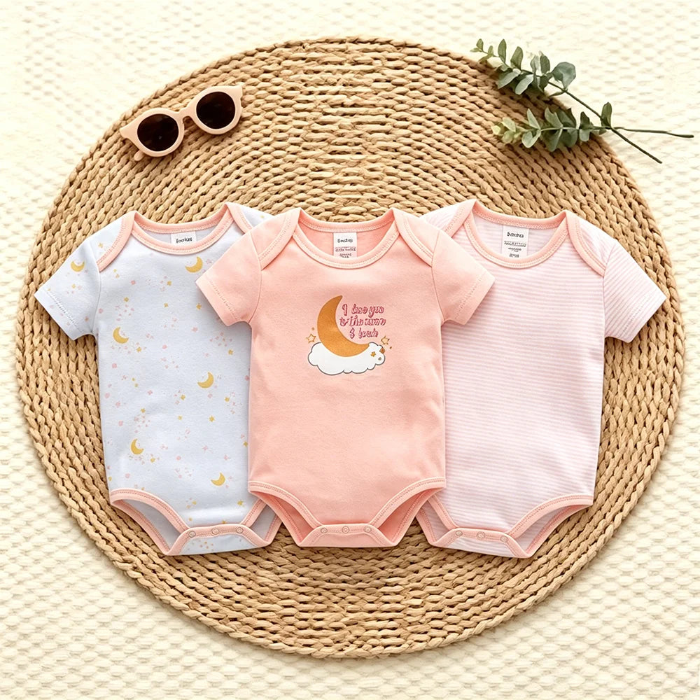 Kavkas 3 Pcs/lot Baby  Bodysuit - Short Sleeve