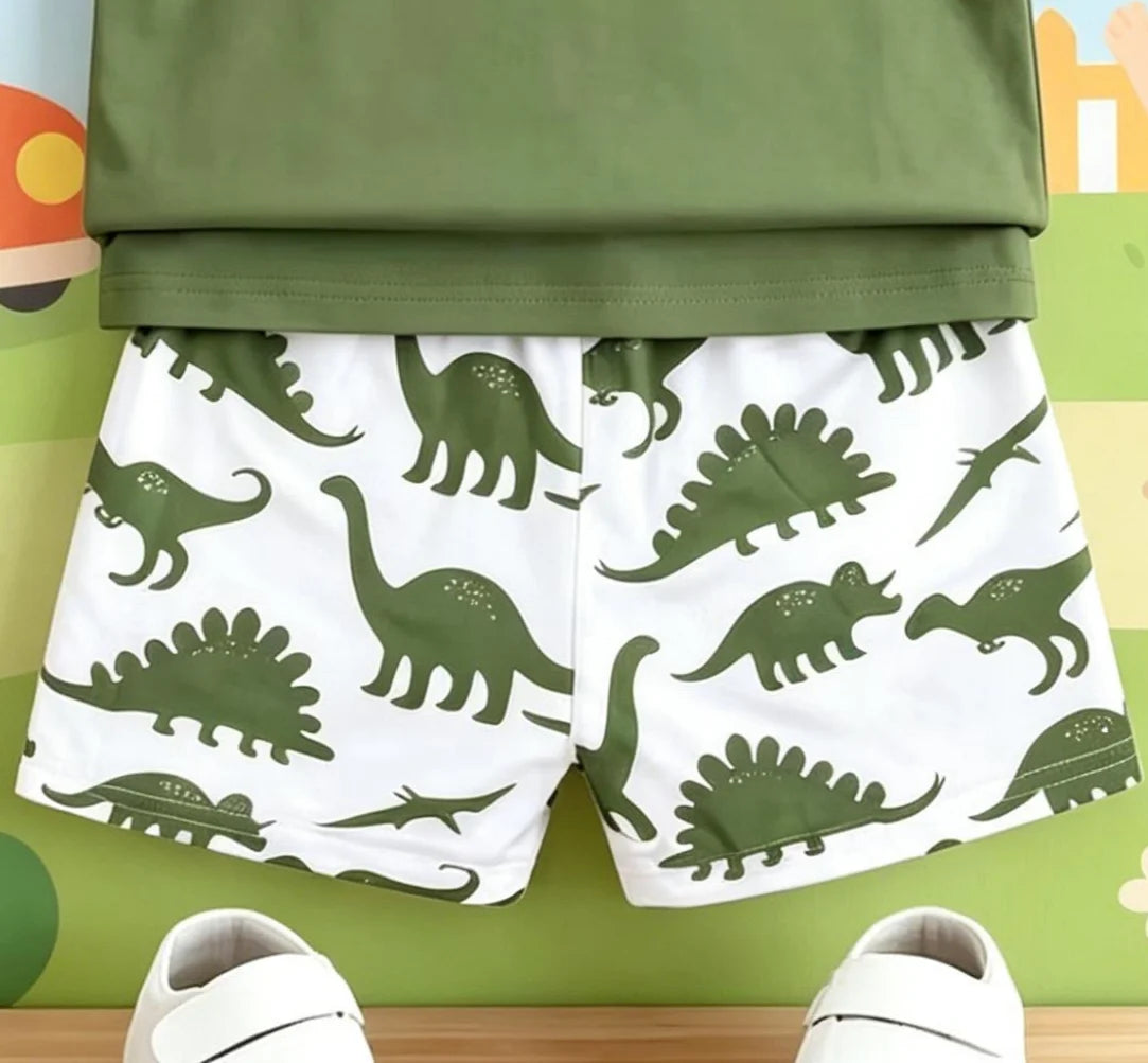 Dinosaur Short Sleeve Shorts Set