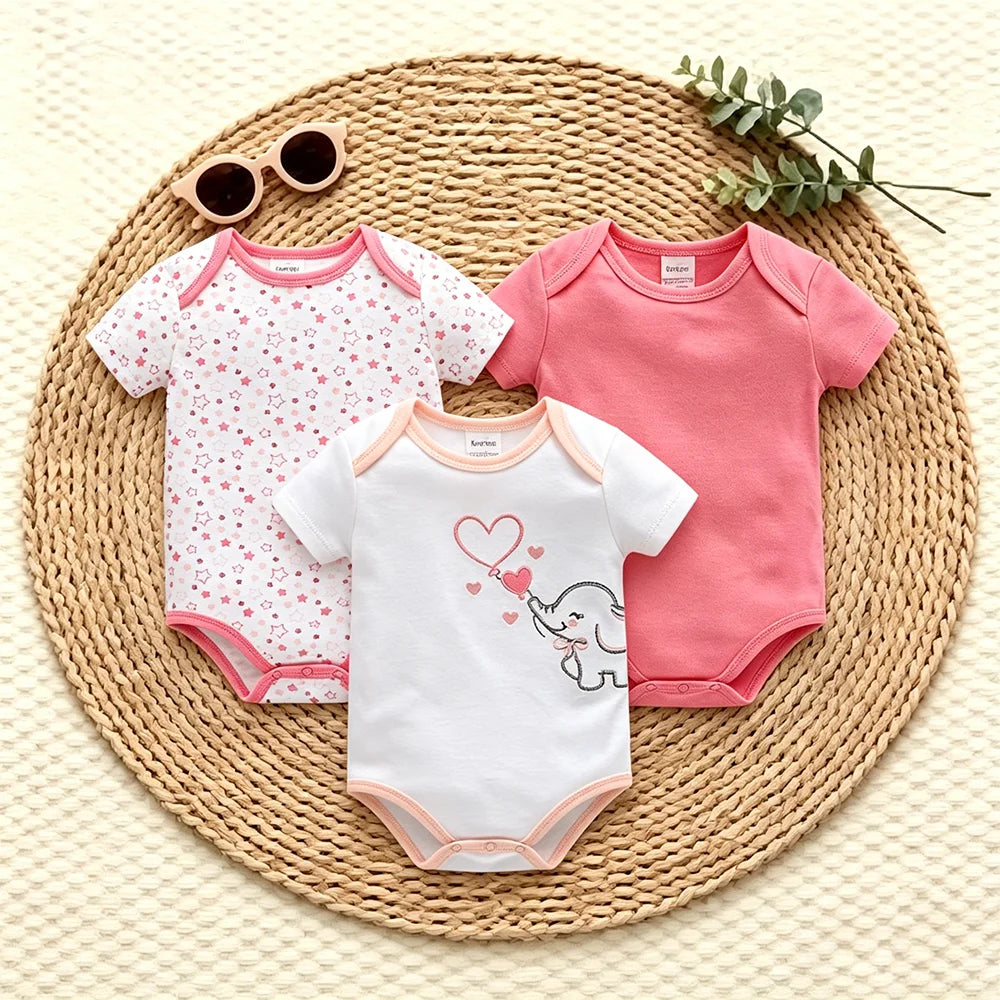 Kavkas 3 Pcs/lot Baby  Bodysuit - Short Sleeve