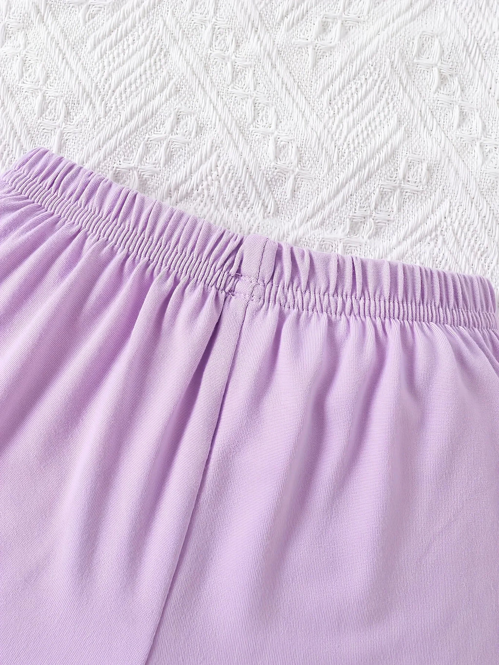 Purple cute cartoon cat  two-piece  short set