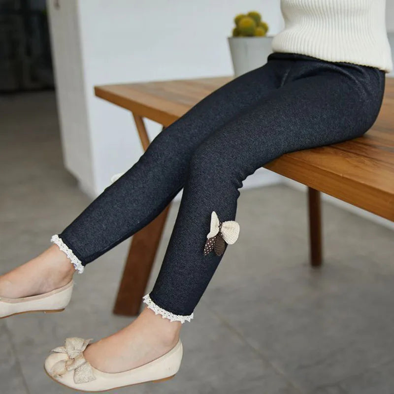 Faux Demin Jean jeggings - fleece lined