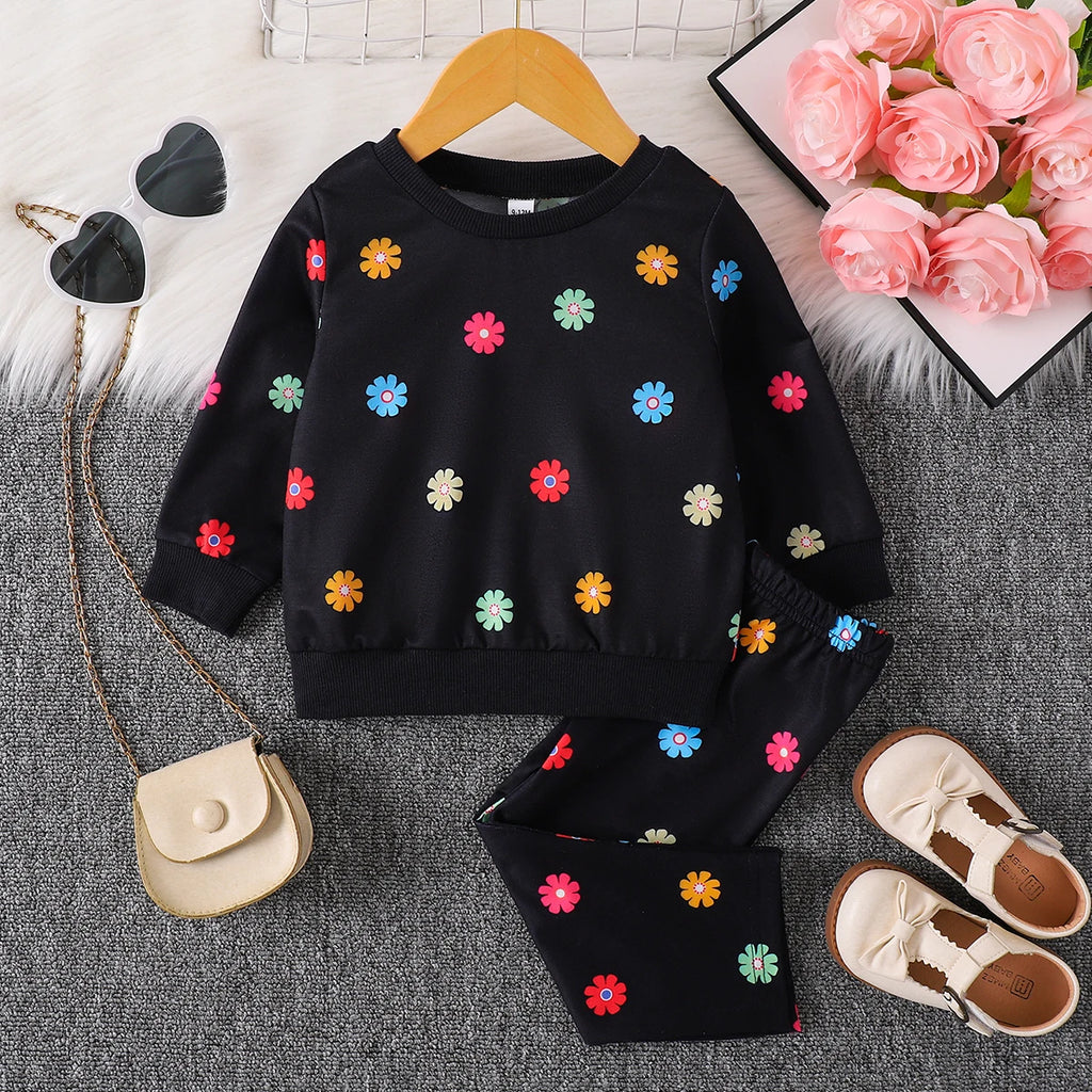 Black Base Colorful Flower Fun Set
