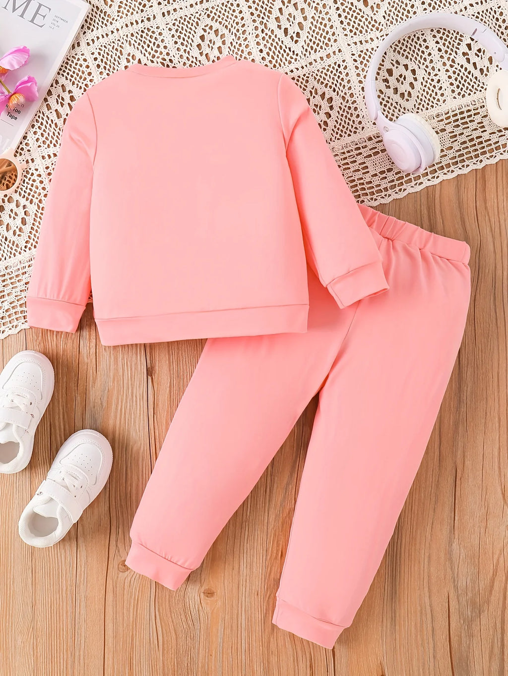 Infant Cat Print Top & Pants Set
