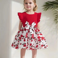 Red Rose Print Dress