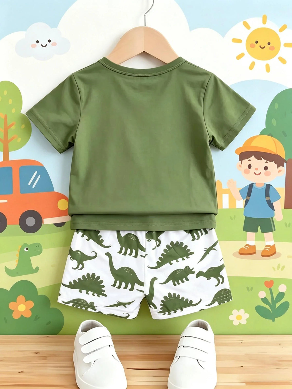 Dinosaur Short Sleeve Shorts Set