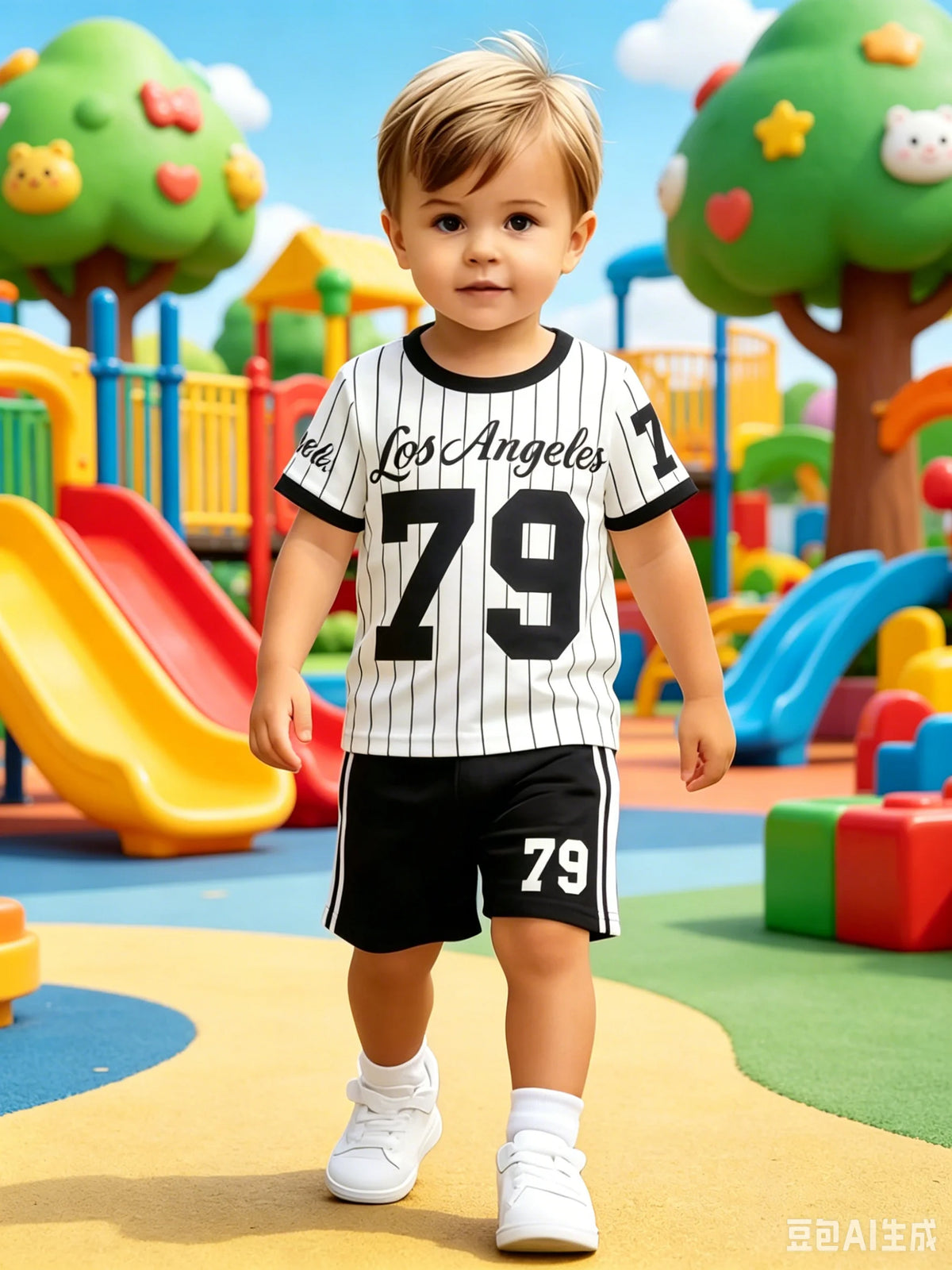 Kids LA Sports Jersey & Shorts Set