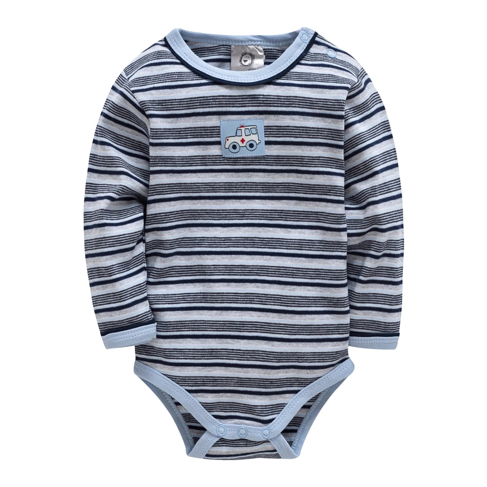 Long Sleeve Striped Four Season Bodysuit