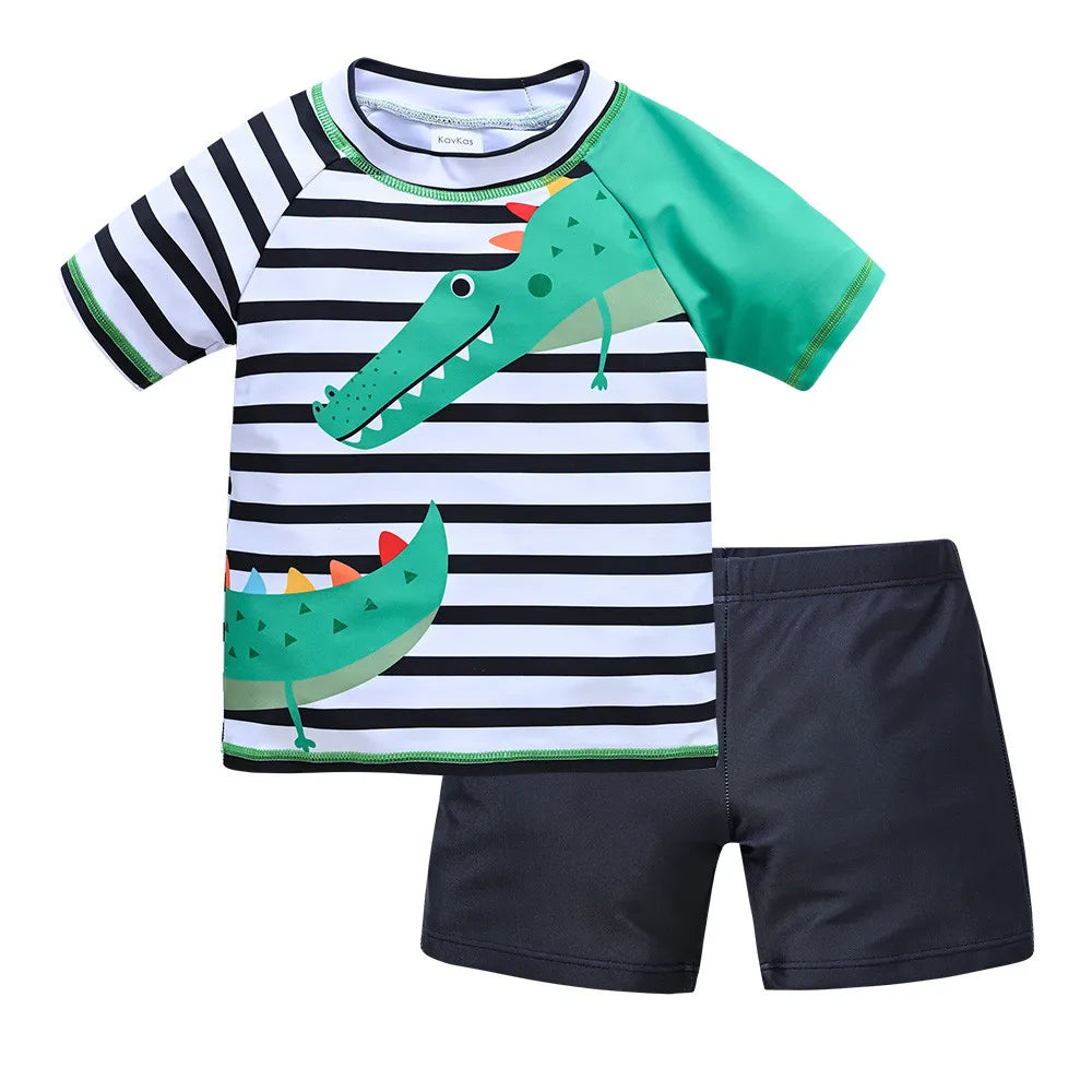 Kids Boy Swimsuit Cool Print 2 Pcs set