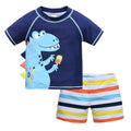 Kids Boy Swimsuit Cool Print 2 Pcs/lot