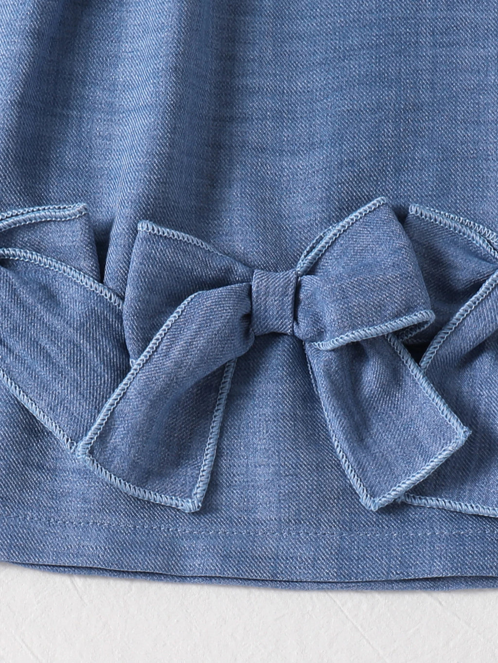Sweet  Denim Blue Pleated  Dress