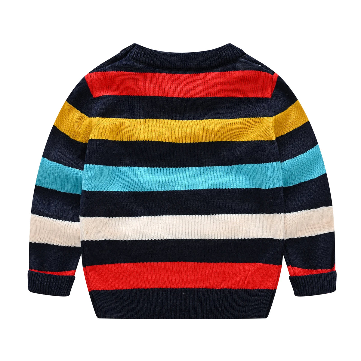 Boys Striped Long Sleeve Knit Sweater