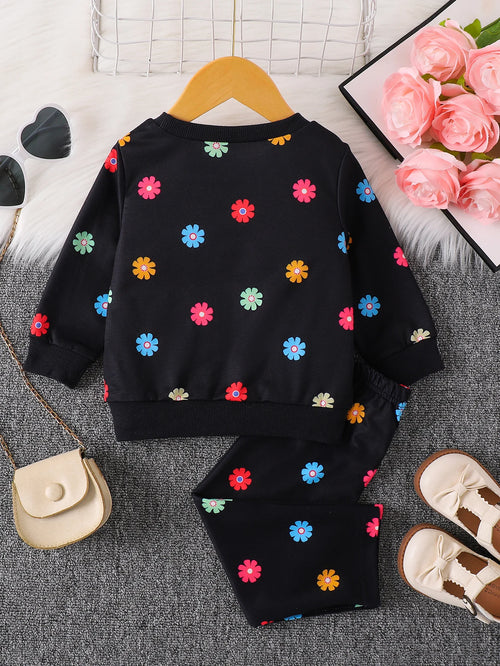 Black Base Colorful Flower Fun Set