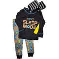 Boys Sleep Mode Robot 3pc Pajama Set Pant Long Sleeve Socks SOFT